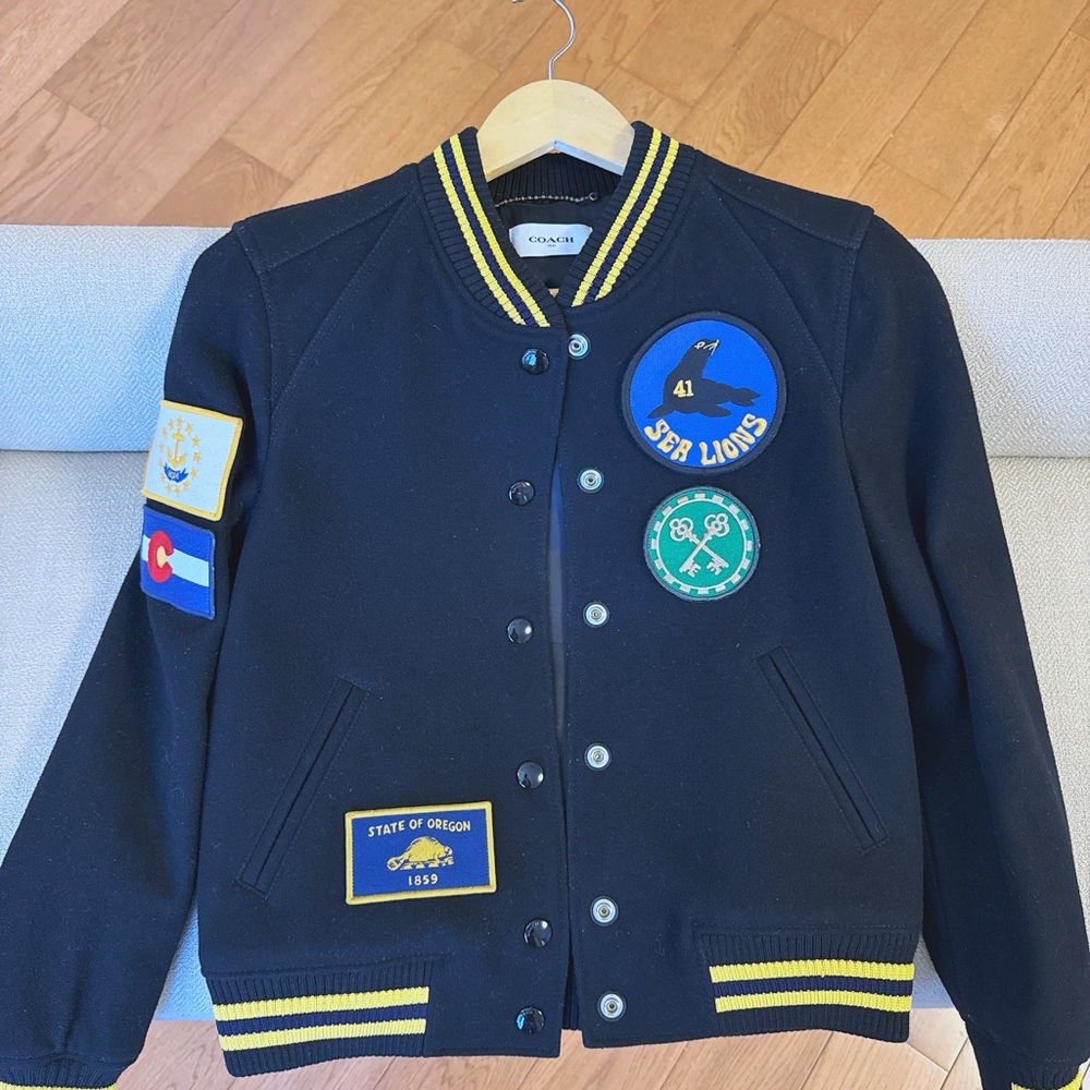 Coach Black Varsity Jacket